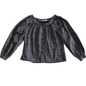 Emerson Fry Floral Puff Sleeve Top Blouse Sz Small Long Sleeve Boho Prairie